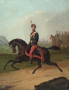 Constantin Lecca Portrait of a Romanian cavalry officer oil painting reproduction